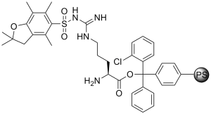 H-L-Arg(Pbf)-2-Cl-Trityl resin
