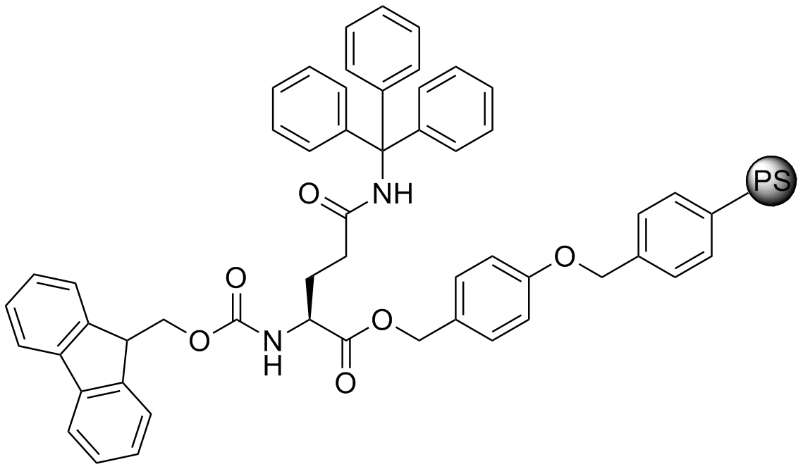 Fmoc-L-Gln(Trt)-Wang resin