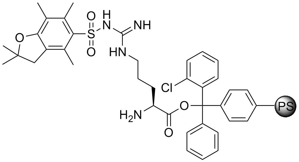 H-L-Arg(Pbf)-2-Cl-Trityl resin